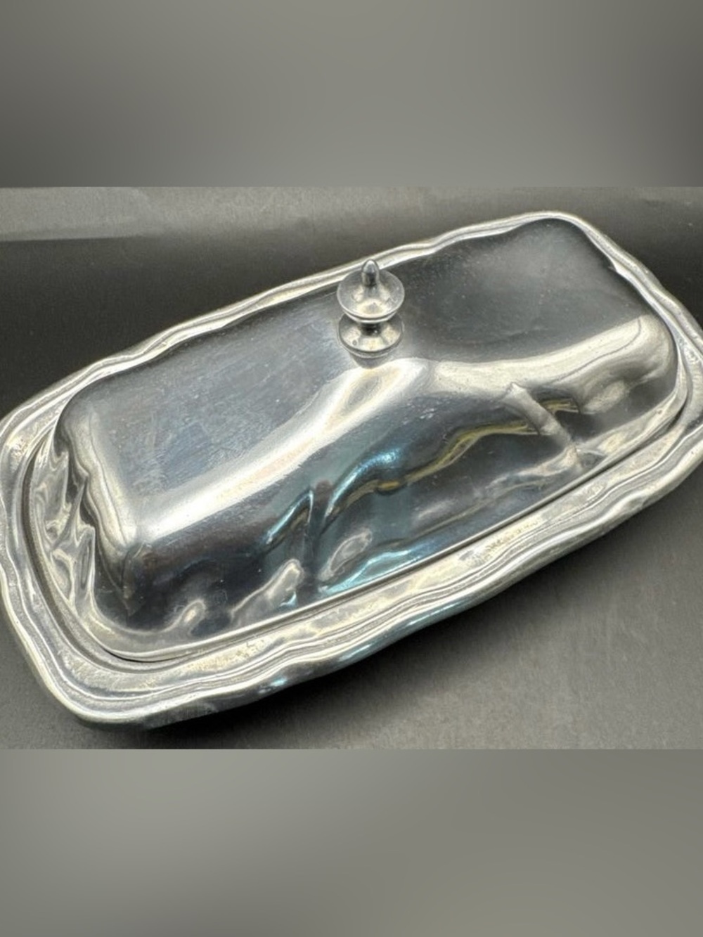 Vintage Wilton Armetale Mount Joy Pewter Covered Butter